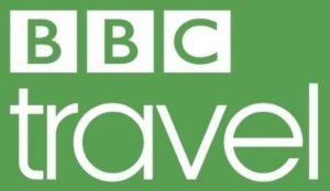 BBC Travel logo white and green version.